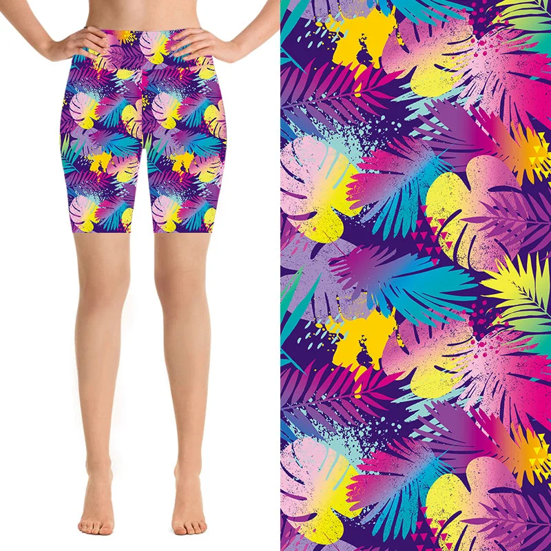 24/7 Biker Shorts - Hawaiian Tropics