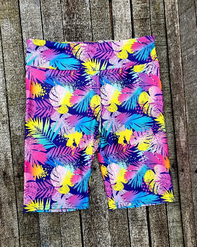 24/7 Biker Shorts - Hawaiian Tropics