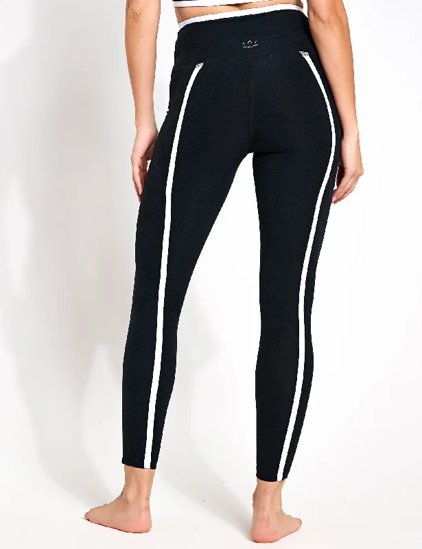 Spacedye New Moves High Waisted Midi Legging - Darkest Night/Cloud White