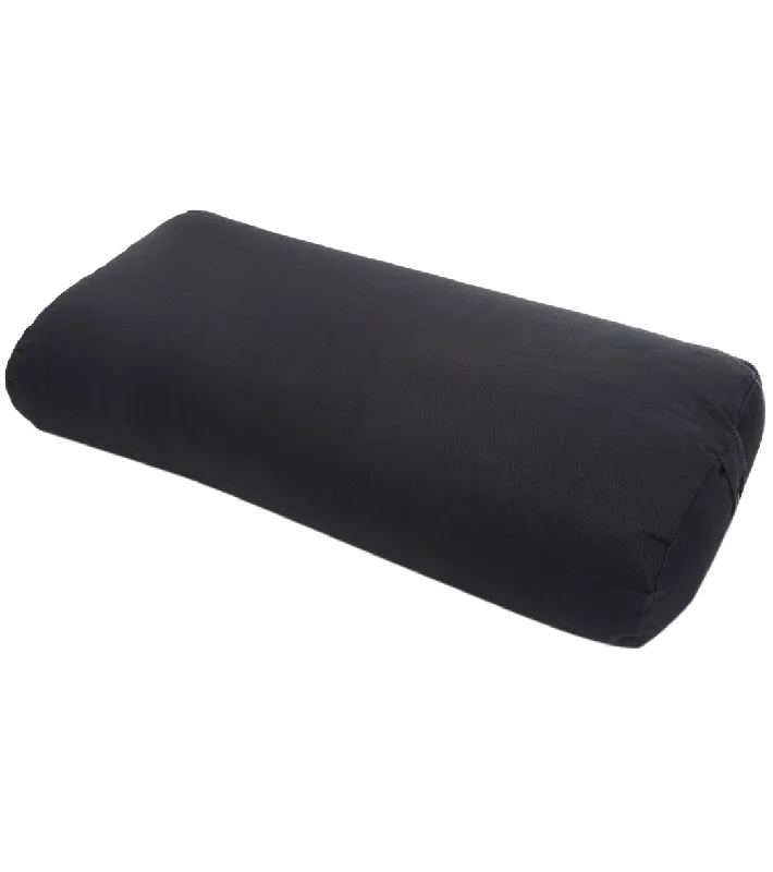 Everyday Yoga Low Impact Cotton Rectangular Yoga Bolster  Black