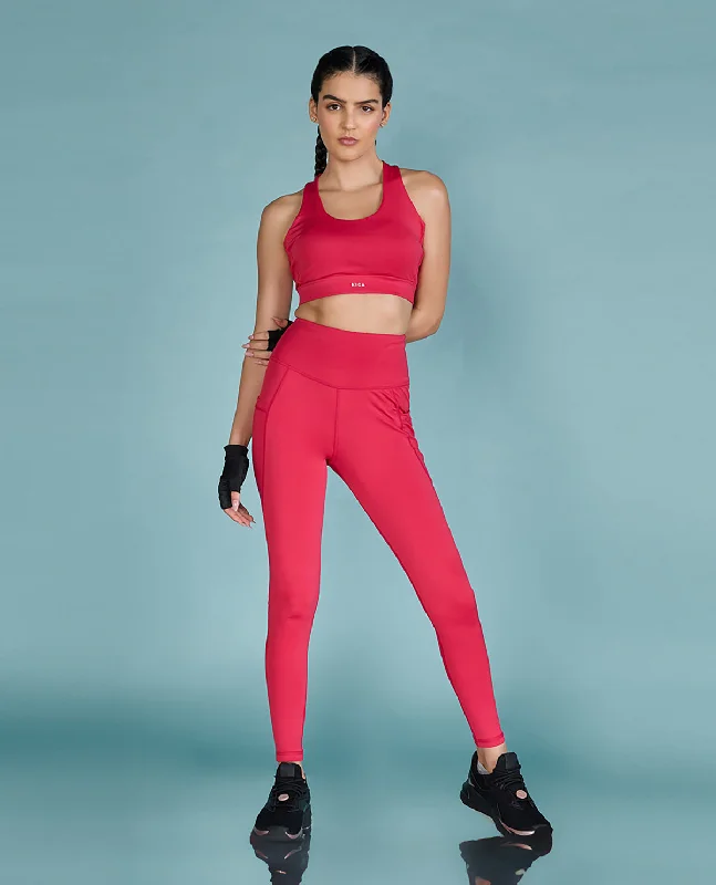 High Waisted Hot Pink Leggings