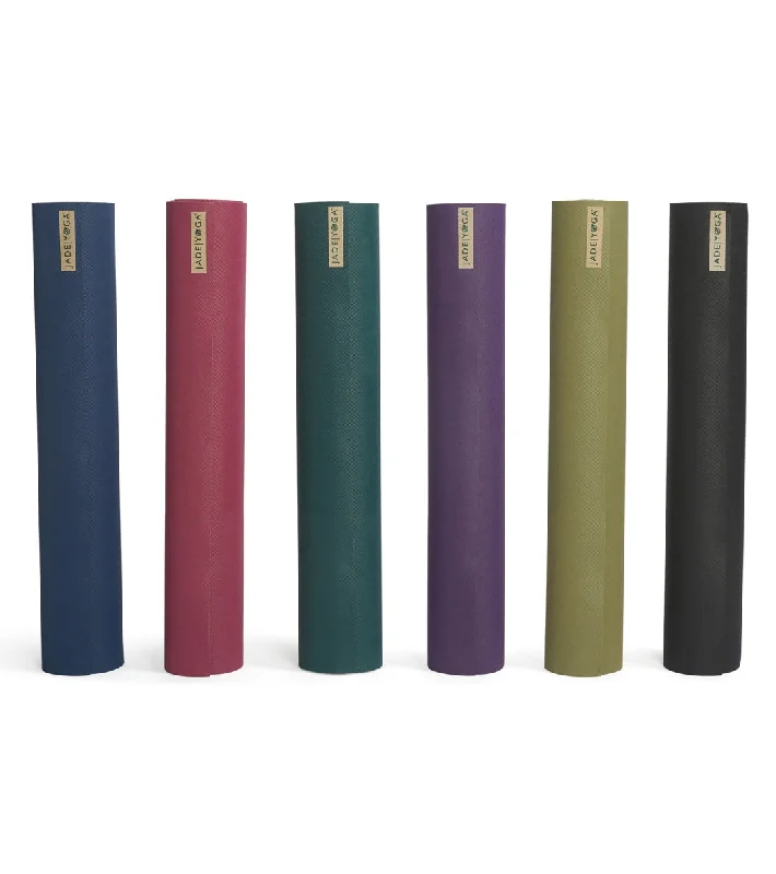 Jade Yoga Harmony Natural Rubber Yoga Mat 68"" 5mm Jade Green