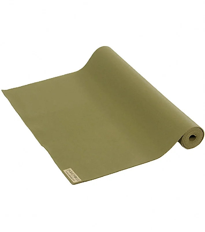 Jade Yoga Travel Long Natural Rubber Yoga Mat 74"" 3mm Olive Green