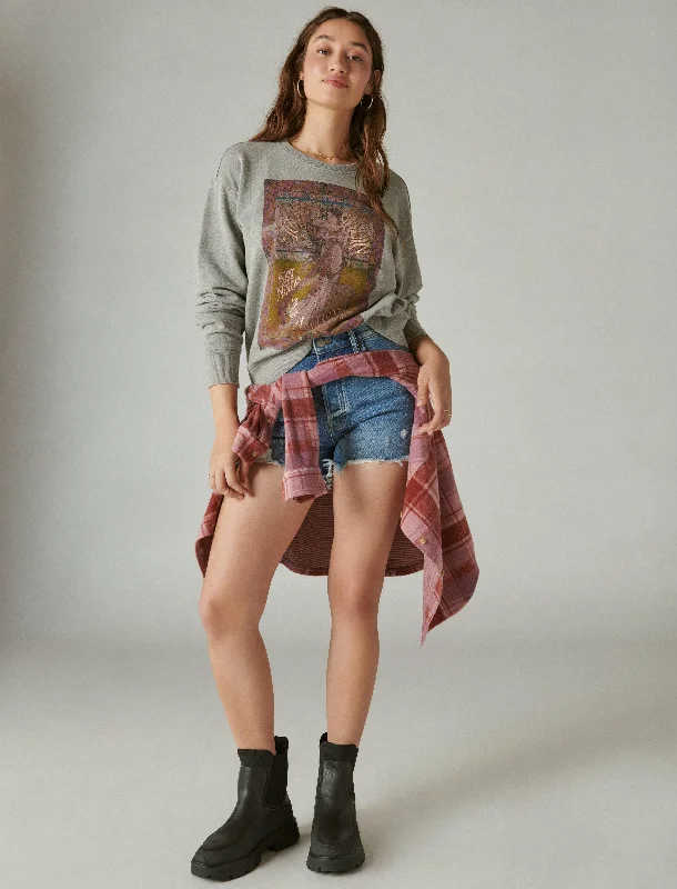 Lucky Brand Women's Janis Joplin Poster Pullover