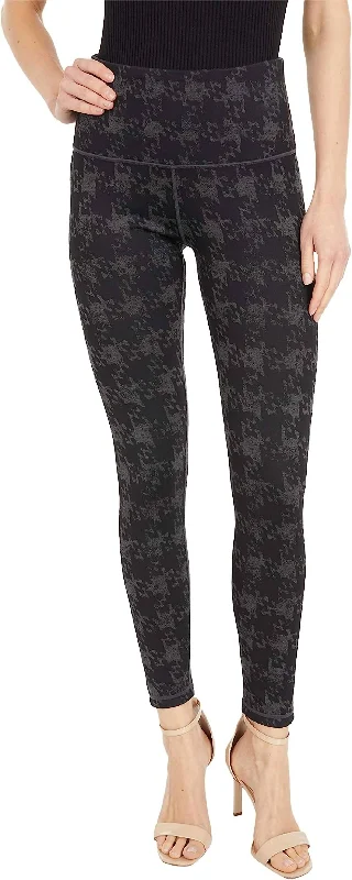 Misses Reversible Legging In Charcoal Frosted Houndstooth