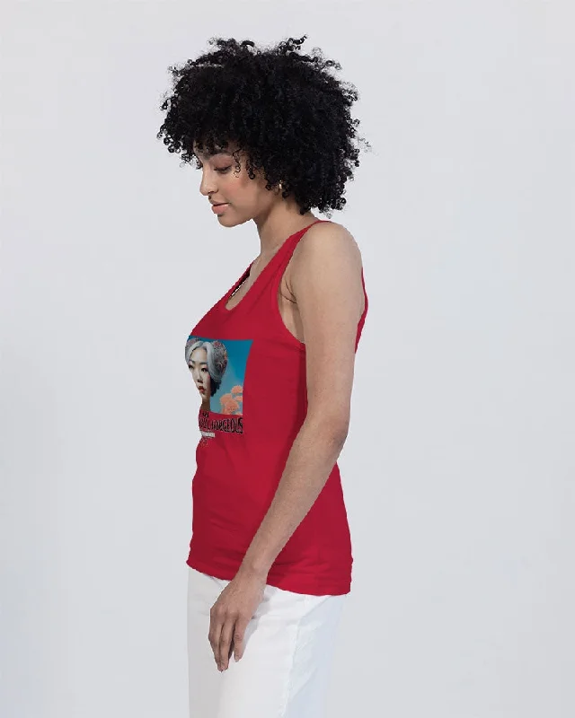 Promoting Asian women with silver grey Unisex Jersey Tank | Bella + Canvas