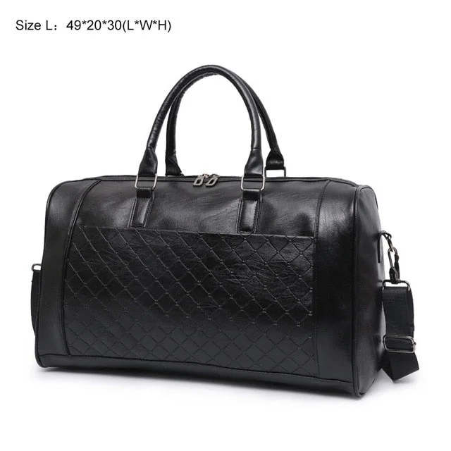 PU Leather Gym Bag Large Training Sports Bag For Men Women Travel Yoga Handbag Fitness Multifunction Shoulder Crossbody XA722WD