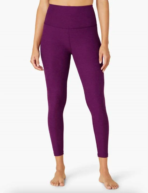 Spacedye High Waist Legging In Aubergine Beet