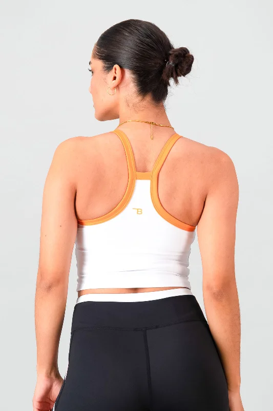 Supportive Tank - White & Orange