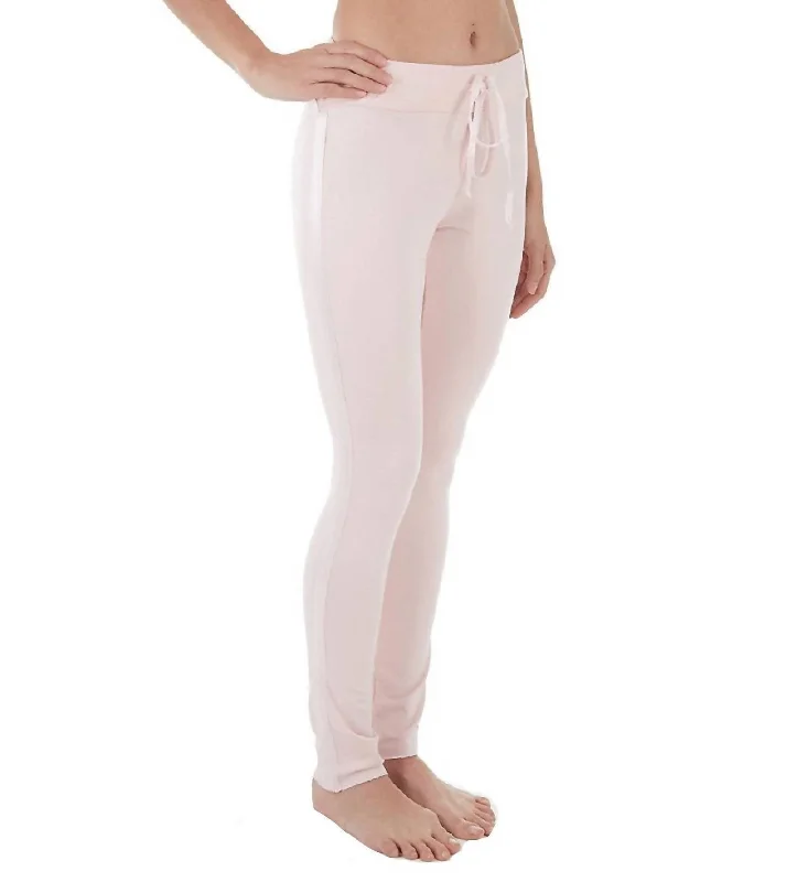 Tatum French Terry Legging Rib Waistband In Blush