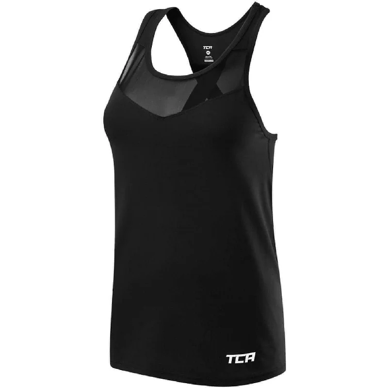 TCA MeshLuxe Womens Running Vest - Black