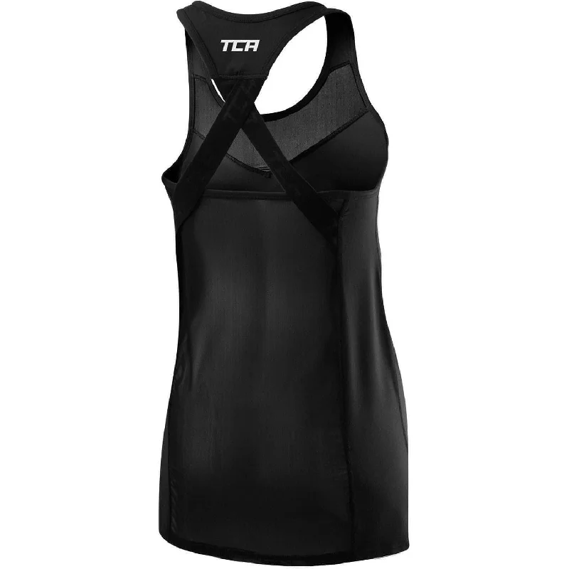 TCA MeshLuxe Womens Running Vest - Black