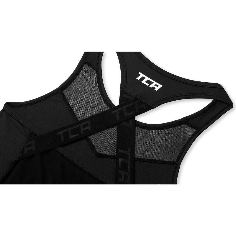 TCA MeshLuxe Womens Running Vest - Black