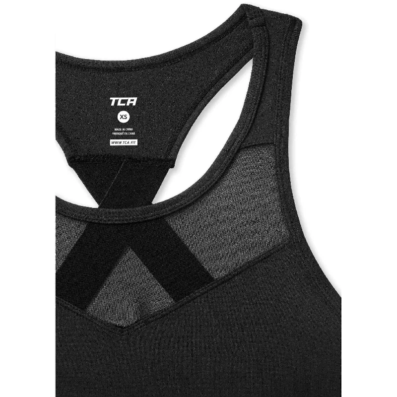 TCA MeshLuxe Womens Running Vest - Black