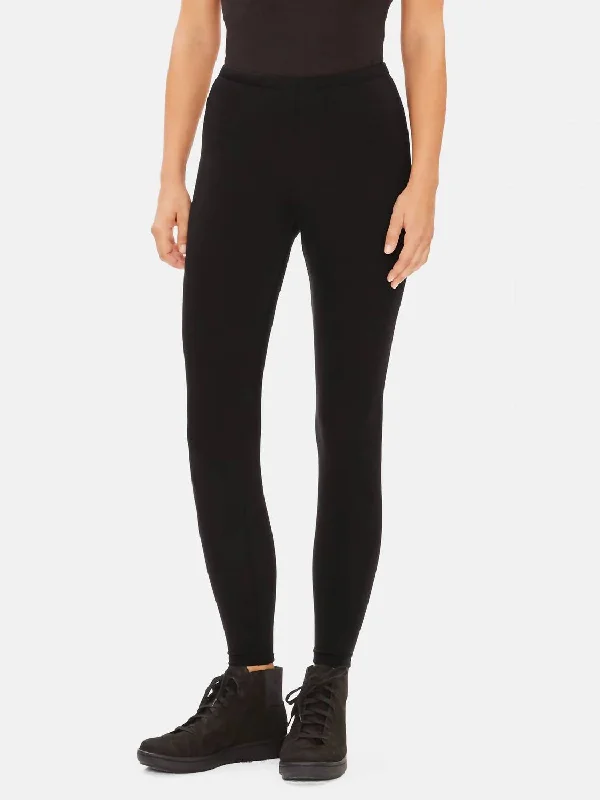 Tencel Terry Leggings In Black