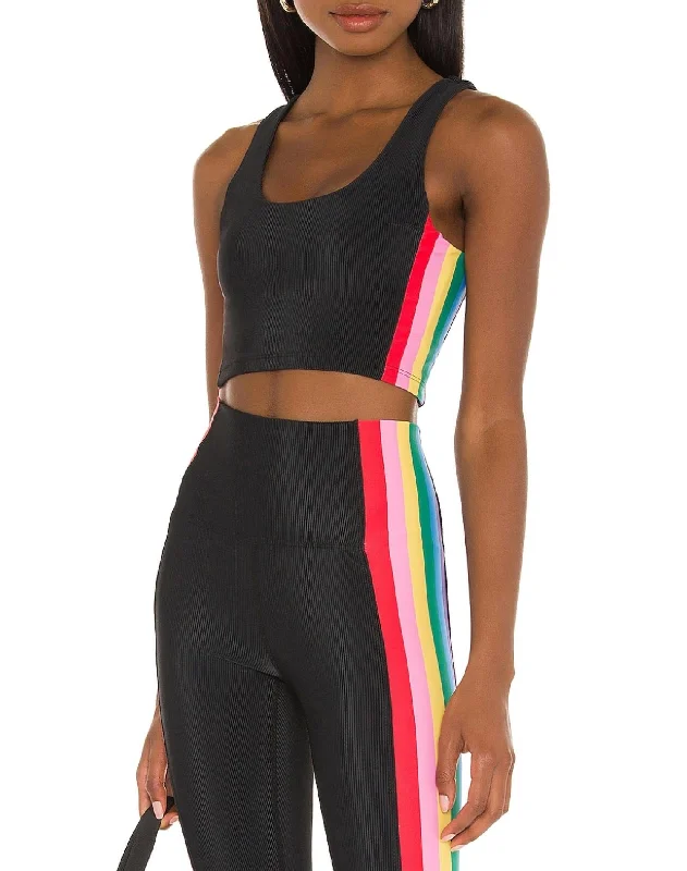 Tessa Top In Rainbow Stripe