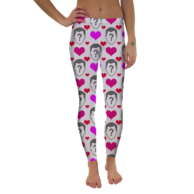 Custom Heart Pattern Leggings