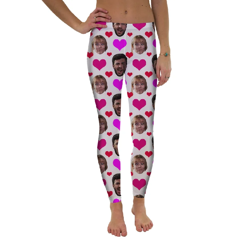 Custom Heart Pattern Leggings