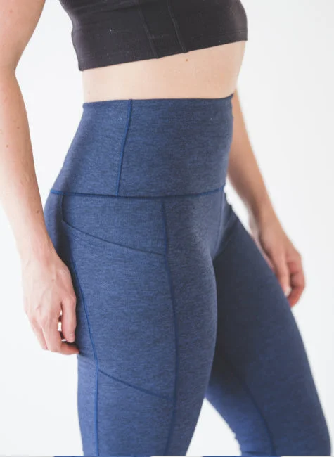 Navy Wander Pocket Yoga Pants