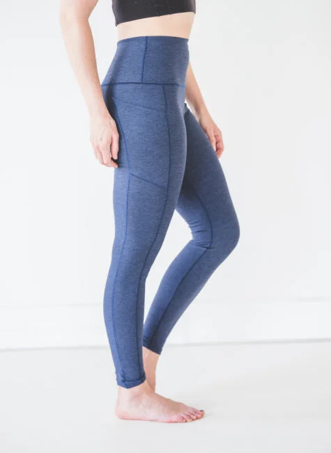 Navy Wander Pocket Yoga Pants