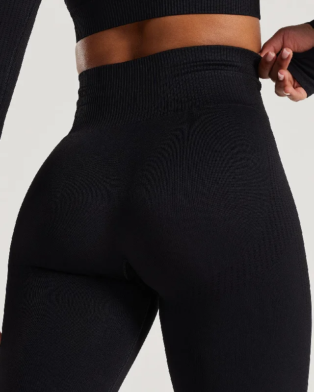 Power Seamless 7/8 Leggings | Black