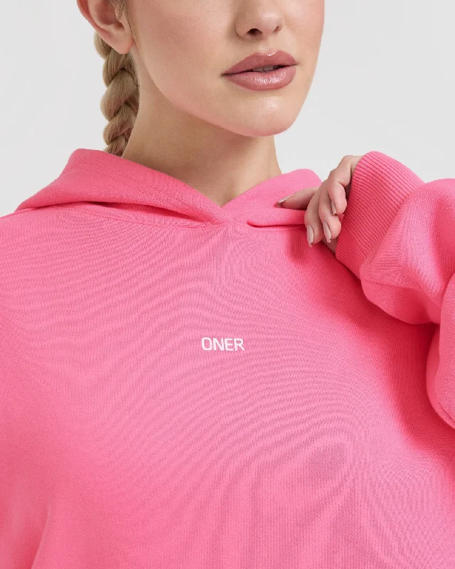 Raising the Bar Graphic Unisex Oversized Hoodie | Peony Pink