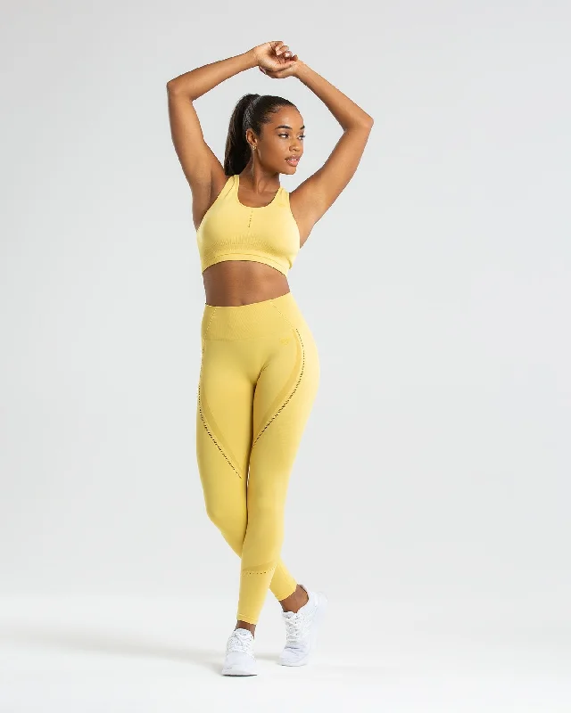 Renew Seamless Sports Bra | Dried Yellow