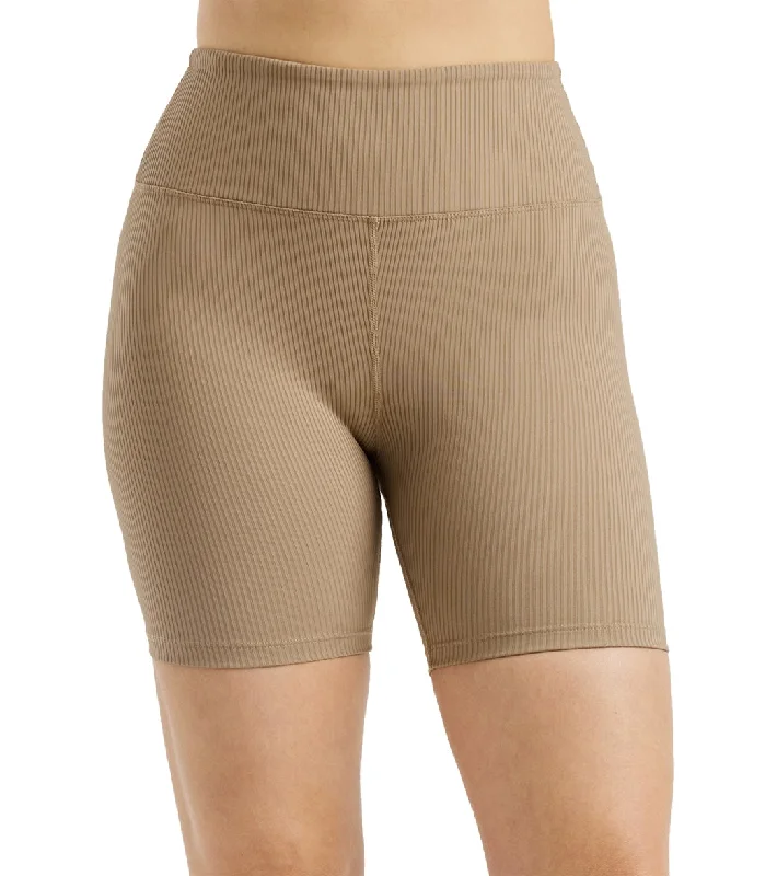 Year of Ours Ribbed High High Biker Short Caribou