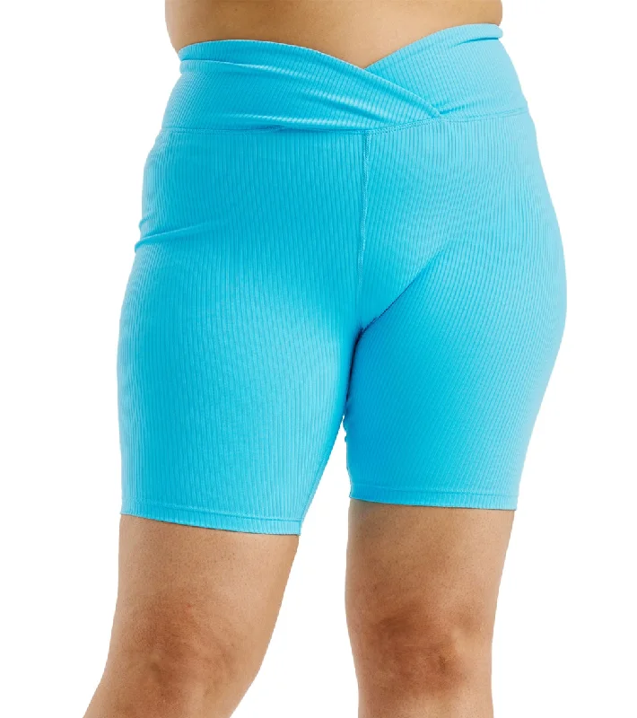 Year of Ours V-Waist Biker Short Pisces Blue