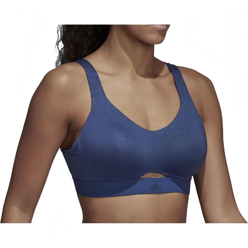 adidas Stronger For it Soft Womens Sports Bra - Blue