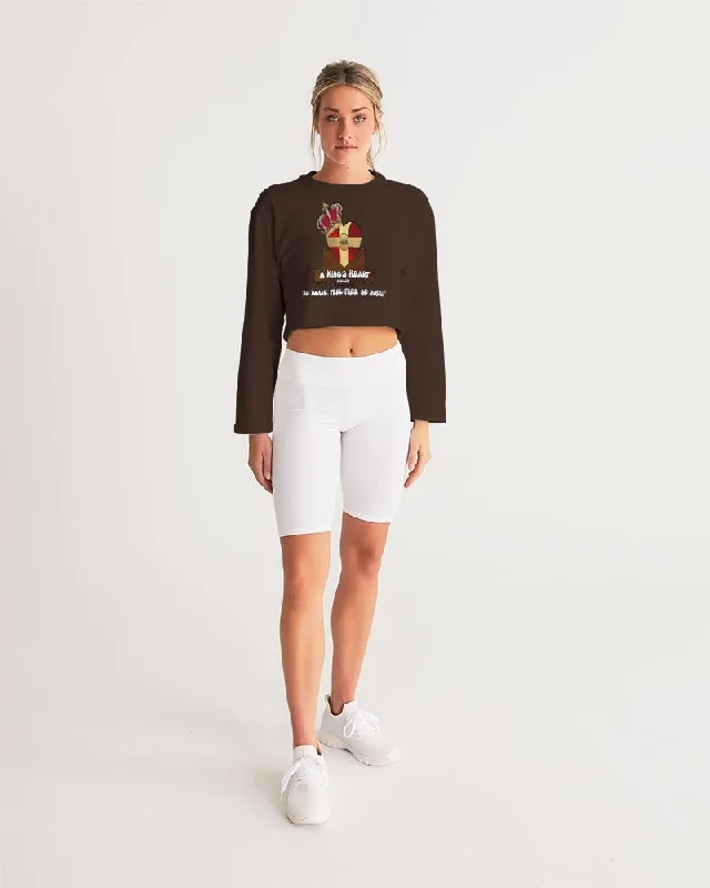 AKH Brown Women's Cropped Sweatshirt