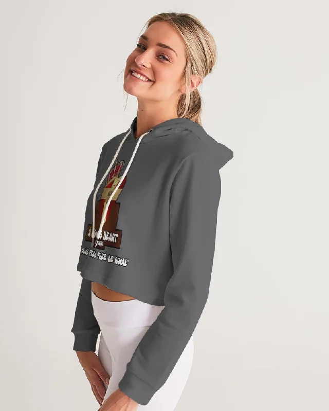 AKH Grey Women's Cropped Hoodie