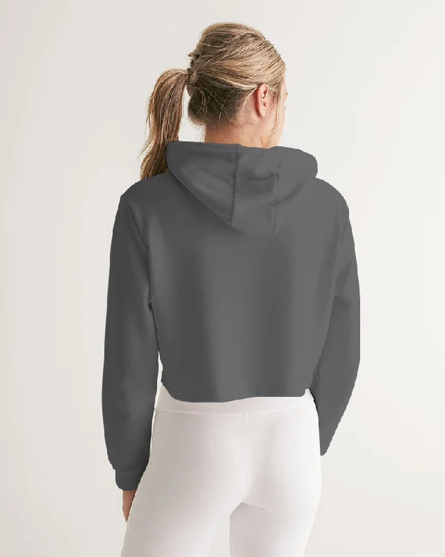 AKH Grey Women's Cropped Hoodie