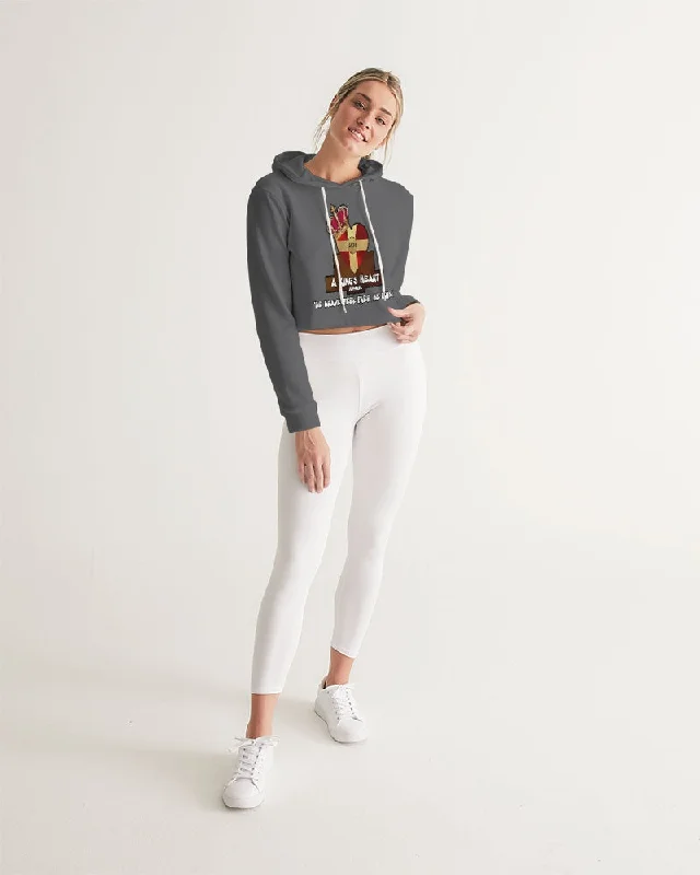 AKH Grey Women's Cropped Hoodie