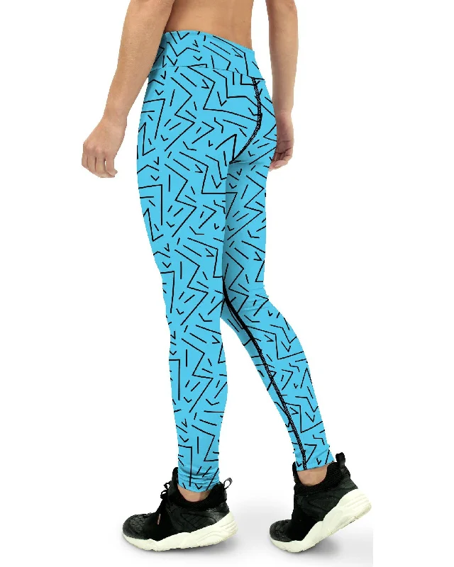 Aqua Black Line Yoga Pants