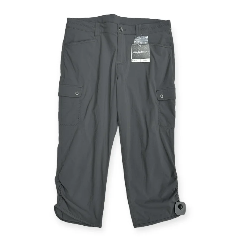 Athletic Capris By Eddie Bauer In Grey, Size: 10