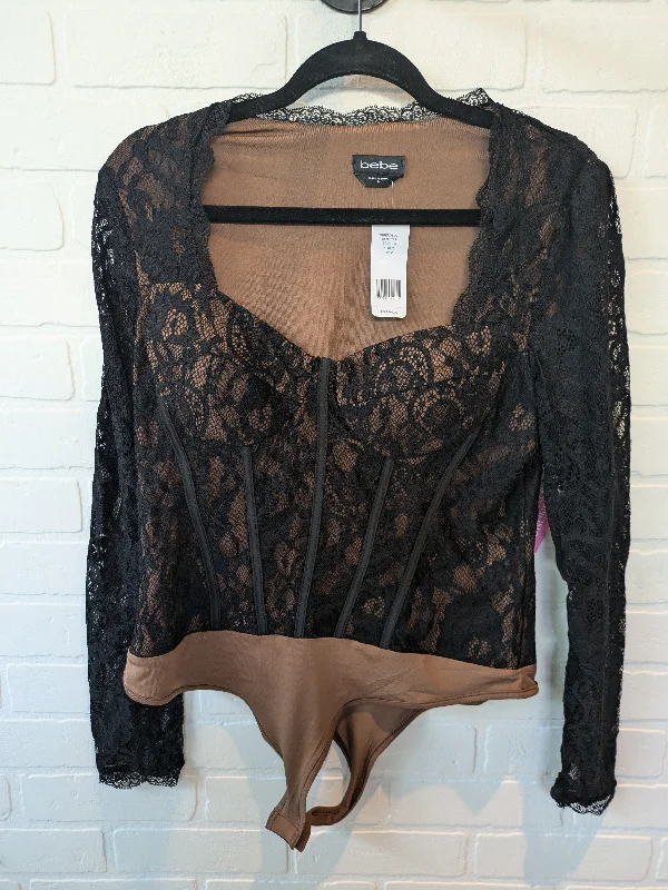 Black & Brown Bodysuit Bebe, Size L