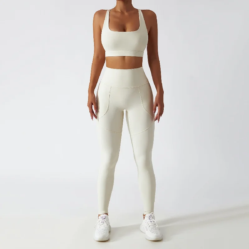 breathable waist-hip long workout sets