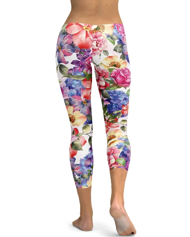 Colorful Floral Capris