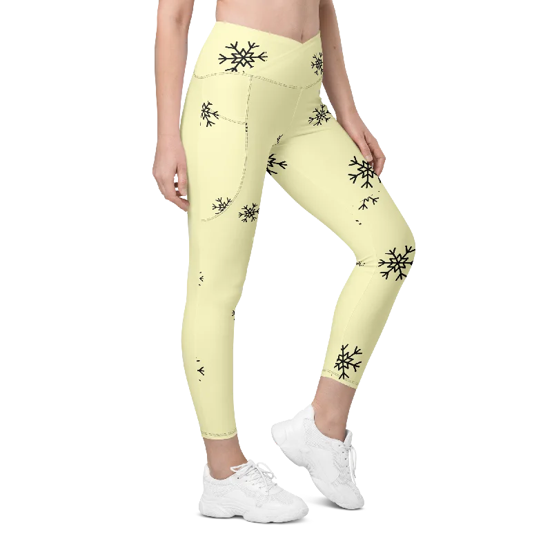 Crossover leggings with pockets