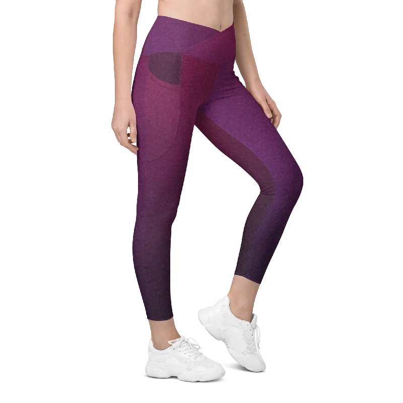 Crossover leggings with pockets