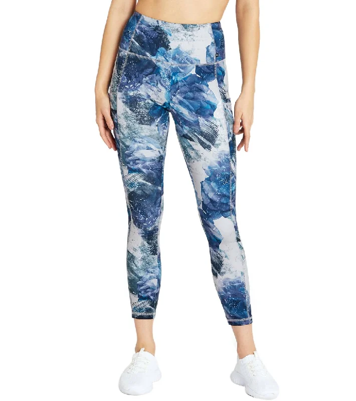 Marika Evelyn Ankle Yoga Leggings Marbled Floral Crown