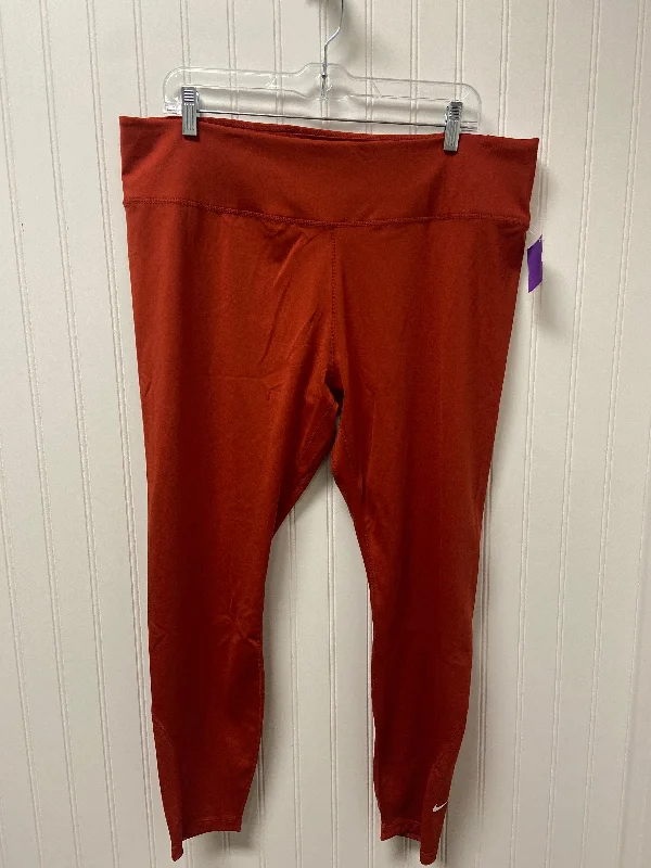 Orange Athletic Capris Nike, Size 1x