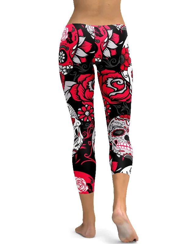 Pink Sugar Skull Capris