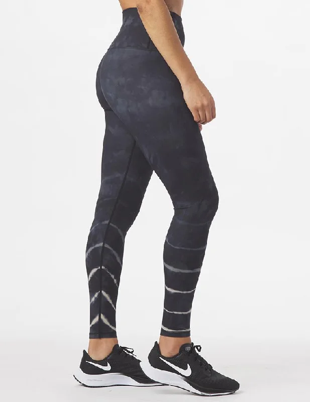 High Waist Pure Legging: Linear Tie Dye