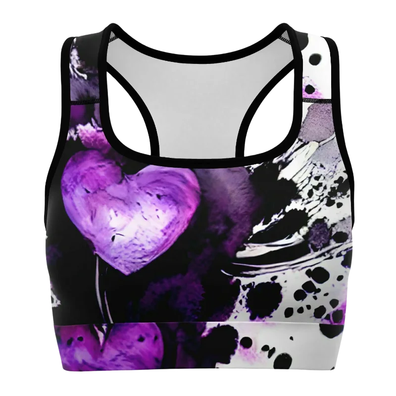 PURPLE HEART SPORTS BRA