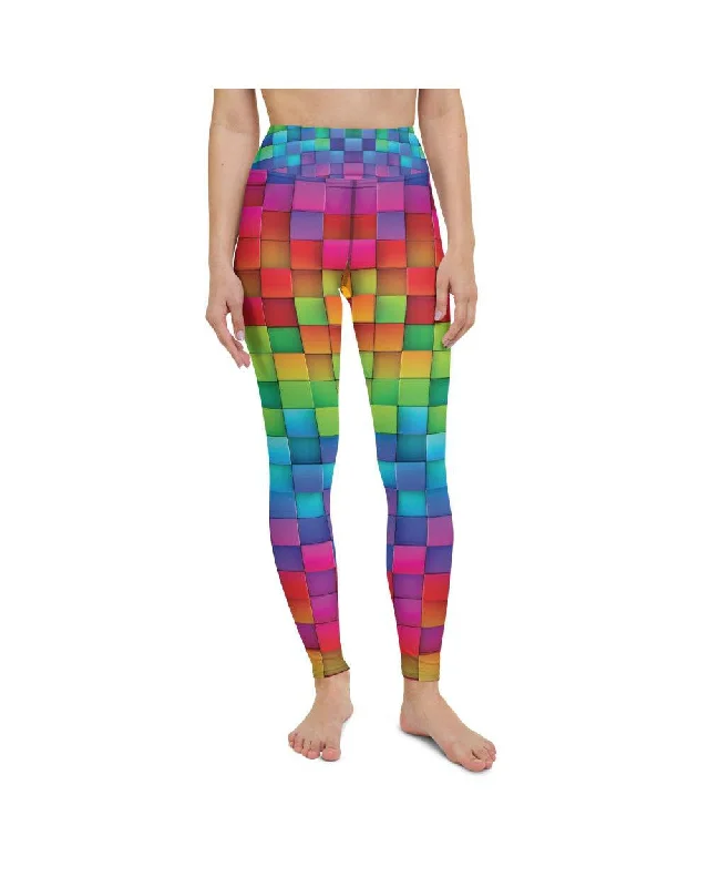 Rainbow Blocks Yoga Pants