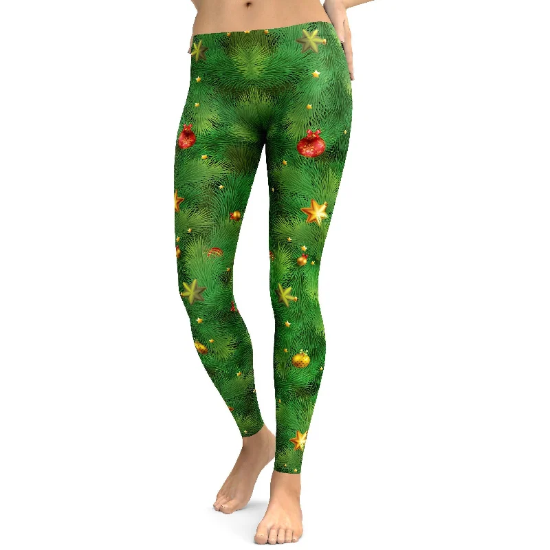 Realistic Christmas Tree Leggings