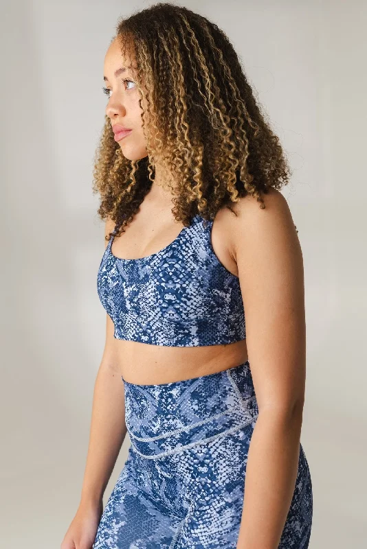 Vitality Revive Racer Bra - Sapphire Serpent