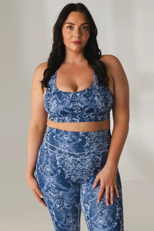 Vitality Revive Racer Bra - Sapphire Serpent